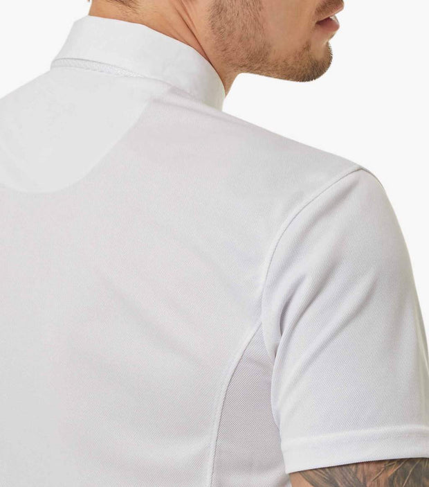 PEI Antonio Men's Short Sleeve Show Shirt - White Riding Shirts