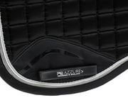 Azzure Anti-Slip Satin Dressage Saddle Pad - Black SADDLE PADS
