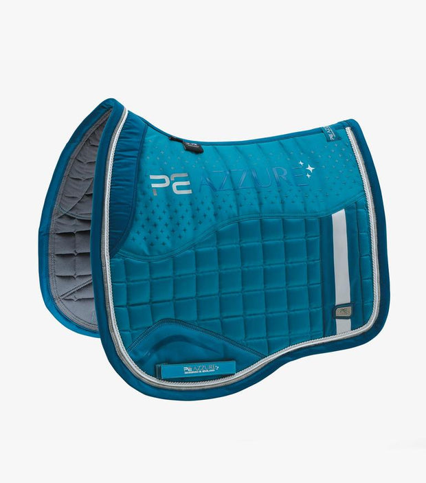 Azzure Anti-Slip Satin Dressage Saddle Pad - Turquoise SADDLE PADS