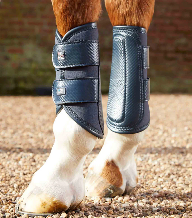 PEI Carbon Air-Tech Brushing Boots: Double Locking - Navy