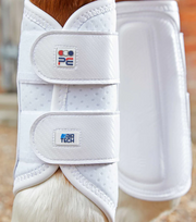 PEI Carbon Air-Tech Brushing Boots: Double Locking - White