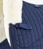 PEI Close Contact Merino Wool Dressage Saddle Pad - Navy/Natural SADDLE PADS