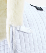PEI Close Contact Merino Wool Dressage Saddle Pad - White SADDLE PADS