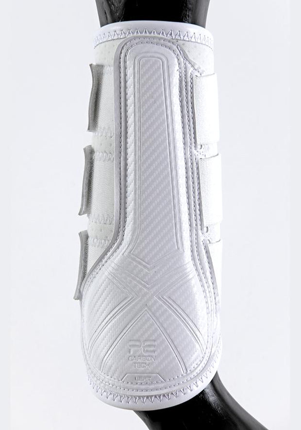 *SALE* PEI Carbon Air-Tech Brushing Boots: Single Lock - White, X-Large LEG PROTECTION