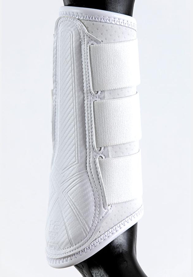 *SALE* PEI Carbon Air-Tech Brushing Boots: Single Lock - White, X-Large LEG PROTECTION