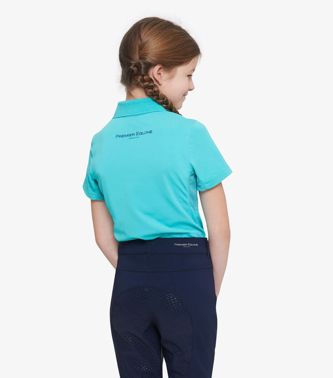 PEI Kids Unisex Polo Shirt Turquoise 9 10 Years